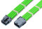 Shakmods 8 Pin ATX CPU Motherboard Sleeved Extension Cable 30cm + 2 Cable Combs (Green)