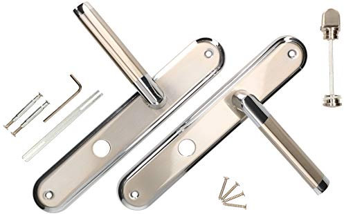 KOTARBAU® Türdrückerset 72 mm WC Langschild Nickel-Chrom Universal Modern
