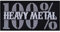 100% Metal Aufnäher Biker Aufbügler Heavy/Trash/Death/-Metal Patch Festival Jeans Flicken/Bügelbilder zum annähen/aufbügeln | Applikation Kutten/Outdoor | 100x50mm
