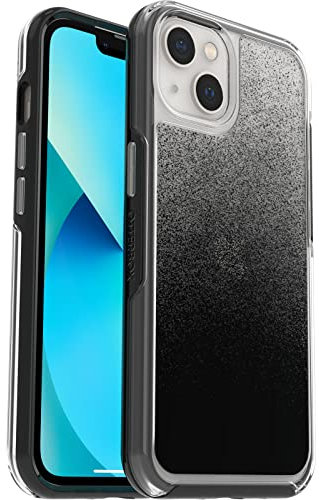 OtterBox Symmetry Clear Hülle für iPhone 13, sturzsicher, schützende Hülle, 3X getestet nach Militärstandard, antimikrobiell, Transparent/Schwarz