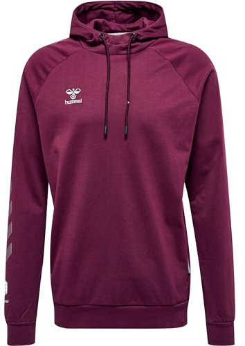 hummel hmlMOVE Grid Cotton Hoodie, Grape Wine