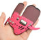 SHARROW Bogenschießen Fingertab aus Leder Fingerschutz Handschutz Einstellbare Handschuhe Finger Tab für Recurvebogen RH/LH (S, Rot/Rechte Hand)