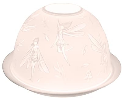 Nordic Lights Kerzenhalter – Feenmuster, Porzellan, Weiß, Glänzend, Lässig, besondere Anlässe