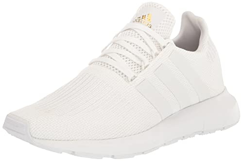 adidas Womens Swift Run White/White/Gold Metallic 8.5