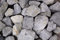 Splitter décoratif 5 kg de gravier lavé, grisâtre, grain 50-70 mm, remplissage gabion, décoration de jardin