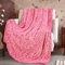 ZHIKU Decke, Überwurf, weiche Fleece-Decke, leicht, 127 x 152 cm, Rosa