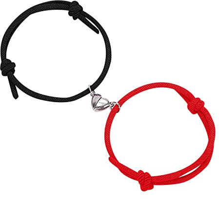 Damen A Day Armbänder Paar Magnet von Herrengeschenken Anziehungsarmband Schmuck Valentinstag Paar Set Legierungsarmbänder Armband Damen Silber 925