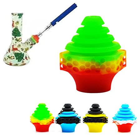 Silikon-Stift-Adapter & Stopfen-Kit für Glasrohr, 4 Stopfen, Zubehör für Wasserglas, Bong, Wasserpfeife