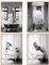 WADBTP Badezimmer Bilder,Schwarz Weiß Bilde,Lustige Tier in der Badewanne Leinwand Bilder für Wohnzimmer Badezimmer Schlafzimmer Dekor-Rahmenlos (4pcs-DW2,4pcs-20x30cm)