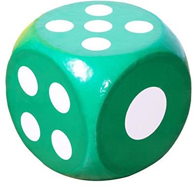Baoblaze Spielwürfel Groß Schaumstoff, Großer Schaumstoffwürfel Weich, Bunt Eva Stoffwürfel D6, Soft Dot Dice, 30cm Teaching Aids Board Games für Teambuilding Klassenzimmer Party Favors, GRÜN