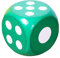 Baoblaze Spielwürfel Groß Schaumstoff, Großer Schaumstoffwürfel Weich, Bunt Eva Stoffwürfel D6, Soft Dot Dice, 30cm Teaching Aids Board Games für Teambuilding Klassenzimmer Party Favors, GRÜN
