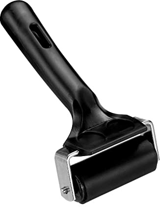 PATIKIL 7,6 cm Gummiwalze Gebetswerkzeuge, Hartgummi-Rolle für Druckherstellung Tapeten Kunst Handwerk Drucken Tinte Stamping Tape Konstruktion, Schwarz
