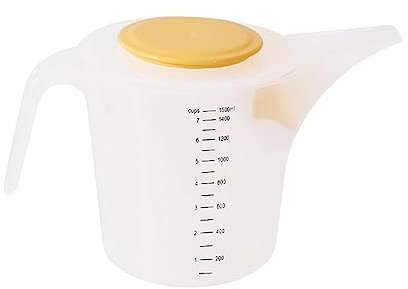 JISADER Verre Doseur,Broc Mesureur 1.5L,Tasse à Mesurer à Thé de Lait PP, Verre Doseur Pâtisserie avec Graduation,Pichet Tasse à Mesurer, Cuisine Cuisson Tasse pour Maison,Multi-Usage,avec Filtre