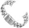 Juntan 20mm Edelstahl Uhrenarmband Gebogene Enden Uhrenarmbänder Metall Armband Schnellverschluss Ersatzarmband für Herren Damen Entfaltungsschnalle Gebürstet Poliert Silber