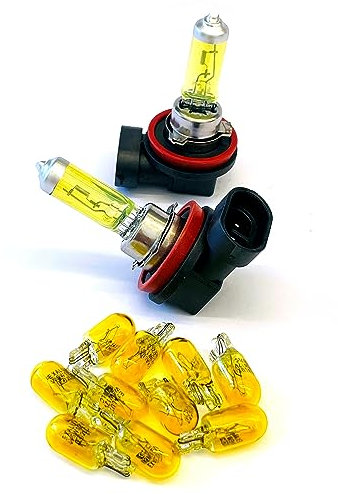 Yellow Aqua Vision SET - 2x H8 + 10x W5W Leuchtmittel 12V Glühlampen Halogen Auto Lampen