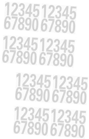 OSALADI 8ensembles Autocollants Chiffres Réfléchissants Pour Boîte Aux Lettres Numéros Adhésifs Pour Maison Porte Et Fenêtre