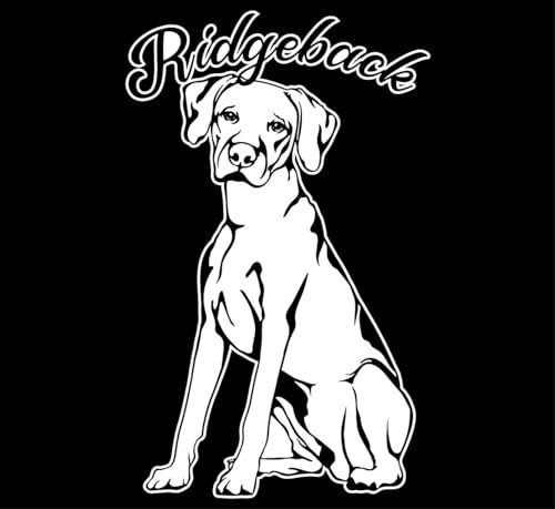 Autoaufkleber/Sticker/für Innen und Außen 28 cm weiß Rhodesian Ridgeback 05