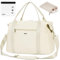 WandF Cabin Bag 40x20x25 for Ryanair Underseat Travel Bag, Carry-On Luggage Weekend Bag in White (20L)