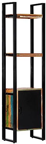 BUKSCYJS bücherturm freistehend,eckregal hängendBücherregal 45x30x171 cm Altholz MassivGeeignet für Schlafzimmer, Arbeitszimmer, Wohnzimmer, Büro, Empfangsraum