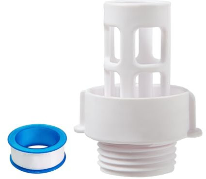 Conector de drenaje de piscina 10184 - Adaptador de conector de drenaje de piscina a manguera, adecuado para piscinas redondas Intex (blanco)