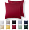 Alreya Kissenbezug 60 x 60 cm (2er Set) - Rot - 100% Jersey Baumwolle - Kissenhülle für Kissen 60x60 cm, Jersey Kopfkissenbezüge, Superweicher Kissenbezüge 60x60 mit Reißverschluss