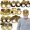 Qpout 16Pcs 1975 50th Birthday Paper Eyeglasses Decorations for Men Women,Funny Black Gold Happy Fifty Birthday Glasses Photo Props for 50 Years Old Birthday Party Favors Supplies