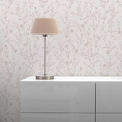 Lenni Flowers M1-No.11066 Papier peint intissé Rose Gris 10,05 m x 0,53 m