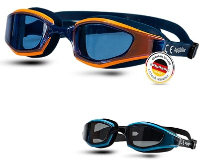 aquazon Schwimmbrille für Erwachsene und Jugendliche - klare Sicht durch Anti Fog - extra bequem durch AQUAFLEX Silikon -UV Schutz - Quick lock Größeneinstellung, Taucherbrille inkl. Dry Box