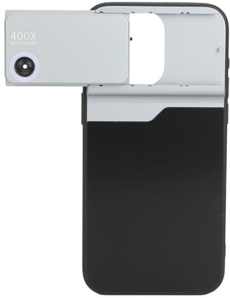 Phone Microscope Camera Lens, 400X Phone Microscope with LED Light, Slide On Installation Phone Macro Lens, for Kids Adults Trichome Coin