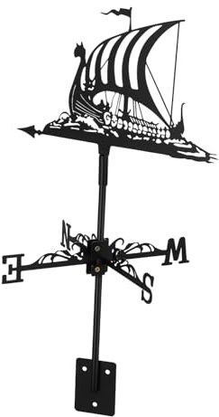 SEWOART Windrichtungsanzeiger Segelboot Aus Eisen Wetterfahne Für Garten Und Rasen Dekorative Windfahne Mit Elegantem Design Installieren Für Outdoor-bereiche