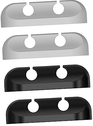 Artibetter 4pcs Self-adhesive Cable Holder Clips Mini Silicone Organizers for Data Cables Earphones Keyboard Mouse Wire Management Grey