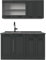 Vicco Singleküche R-Line, Anthrazit Landhaus/Anthrazit, 140 cm, AP Anthrazit