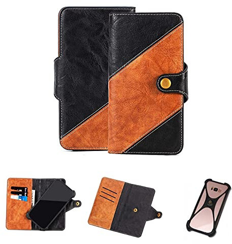 K-S-Trade Qualitativ & Innovativ Handyhülle Schutzhülle Bookstyle Case Wallet-Case Für Nubia Music 2 Handy Cover Bumper Klapphülle Schwarz