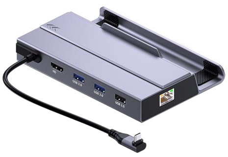 Docking station multiporta 7 in 1 con HDMI2.0 USB C e Gigabit Ethernet supporta per X/SteamDeck