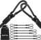 Spanngummi mit Karabiner, Verbessert Expander mit Karabinerhaken 6er Set, Gepäckspanner Schwarz in 3 Größen, 60cm, 100cm, 150cm, Extra Stark Gummispanner für Sonnensegel, Tarps, Garten, Auto, Ladung