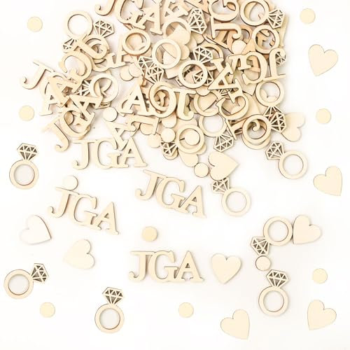 100 Stück JGA Holz Deko, Junggesellenabschied Frauen Deko, JGA Accessoires Frauen Party Tischdekoration, Junggesellenabschied Hochzeit Tischdeko für Hochzeit und Party Tischdekoration Accessoires