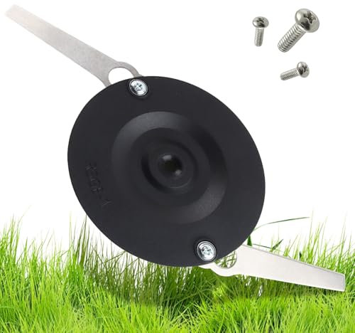 Metallmesser Set für Akku-Rasentrimmer, panemy 2 Stück Ersatzmesser Rasentrimmer, inklusive Schneidscheibe & Schrauben, Rasentrimmer Messer, für Einhell Rasentrimmer