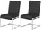 Nizzenithal 2er Set Moderne Esszimmerstühle aus Kunstleder – Schwarze Polsterung mit Chromgestell, Freischwinger Design, Komfort & Stil für Esszimmer oder Küche