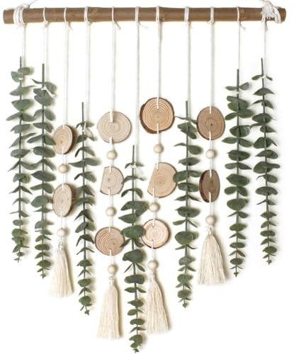 Flaroey Wall Decor Artificial Eucalyptus Farmhouse Wall Hanging Greenery Vines Leaves for Wedding Bedroom Kitchen Curtain Easy to Use
