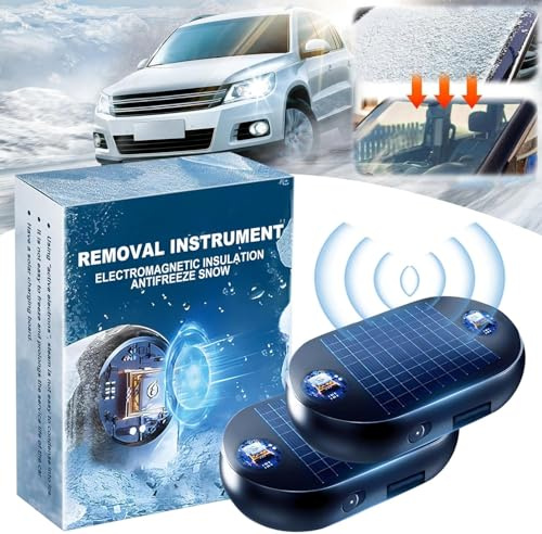 XUDUOO Auto Enteiser Elektromagnetisch, Elektromagnetische molekulare Interferenz Frostschutzmittel Schneeräumungswerkzeug, Tragbarer Autoentfroster Frostschutz, Schnelles Enteisungs (2Pcs)