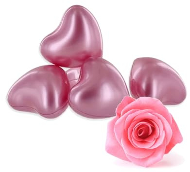 10 Perles de Bain Coeurs Fabrication Française - Sans Paraben (Rose (Rose))