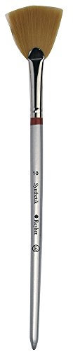 RAYHER 3714200 Fächerpinsel, Synthetik, Große 10, kurzer Stiel