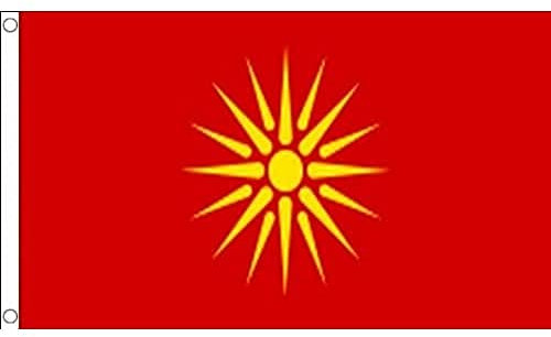 AZ FLAG - Flagge Mazedonien Alt - 150x90 cm - Makedonische Fahne 100% Polyester mit Messing-Ösen - 110g