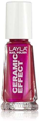 Layla Cosmetics 1243R23-074 Ceramic Effect Nagellack - pop pink, 1er pack (1 x 0.01 l)