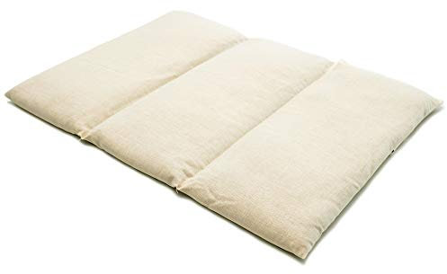 Giraffenland Kirschkernkissen groß 3-Kammer 40x30cm - Bio-Baumwolle natur - Wärmekissen/Körnerkissen