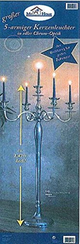 ca. 147 cm großer 5-Armiger Kerzenleuchter, Silber