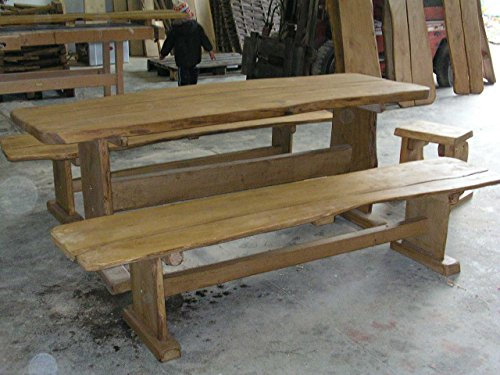 KJR Holzmanufaktur Rustikale Gartenmöbel, Sitzgruppe, Sitzgarnitur, Eiche