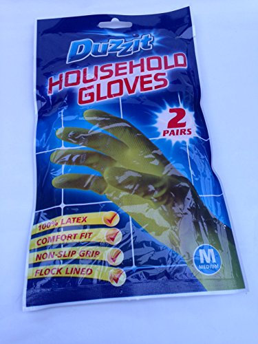 2 pairs of medium household gloves non slip gloves comfort fit for household cleaning and gardning