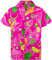 King Kameha Funky Chemise-Hawaienne, Manche-Courte, Flamingo-Melon, Rose, XL