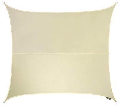 Kookaburra Waterproof Garden Sun Shade Sail Canopy in Ivory 98% UV Block (2m Square)